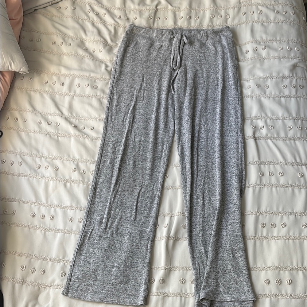 Make + Model Gray Track Pants with Drawstring Waist
